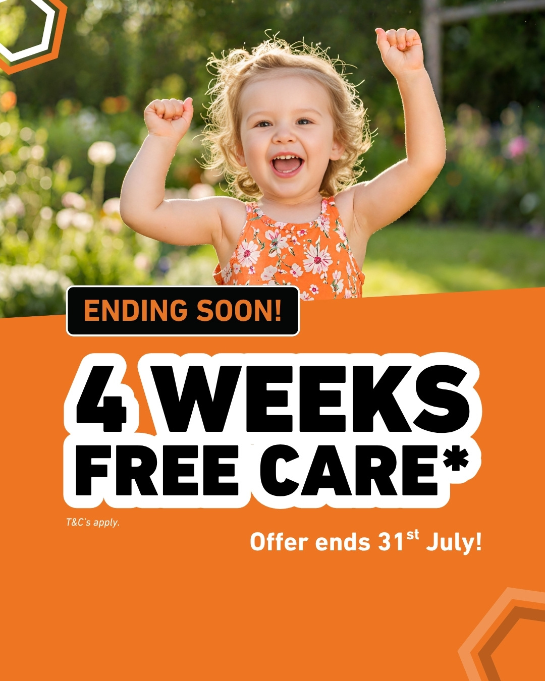 4 Weeks Free Care at the Hive Early Learning Centres